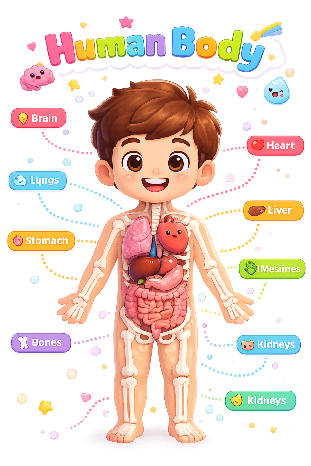 Human Body Anatomy โ Interactive 3D Diagram for Kids